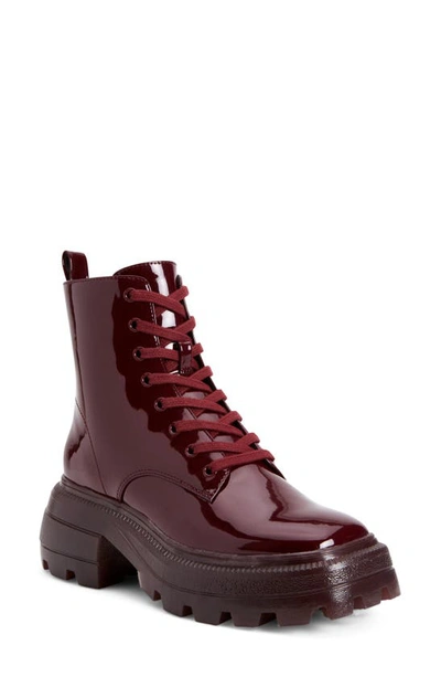 Katy Perry The Geli Combat Boot In Burgundy