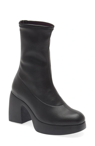 Wonders Platform Stretch Bootie In Black