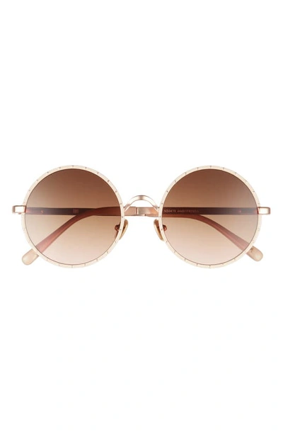 Frye 53mm Gradient Round Sunglasses In Rose Gold