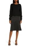 Sam Edelman Slipdress & Long Sleeve Sweater Two-piece Set In Black