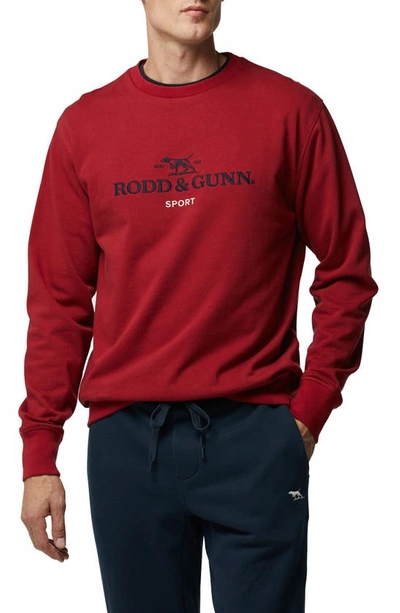 Rodd & Gunn Grenada North Cotton Crewneck Sweatshirt In Crimson