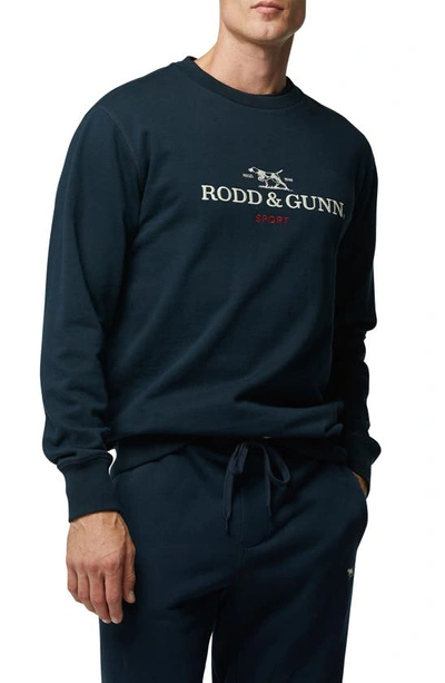 Rodd & Gunn Grenada North Cotton Crewneck Sweatshirt In Midnight