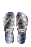 Havaianas Women's Slim Glitter Stripes Sandals Women's Shoes In White/sand
