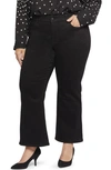 Nydj Waist Match Womens High-rise Denim Wide Leg Pants In Black Rinse