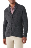 Faherty Marled Organic Cotton & Cashmere Cardigan In Deep Charcoal Marl