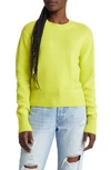 Frame Crewneck Cashmere Sweater In Flash Lime