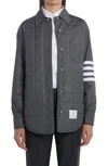 THOM BROWNE 4-BAR QUILTED DOWN SHIRT JACKET