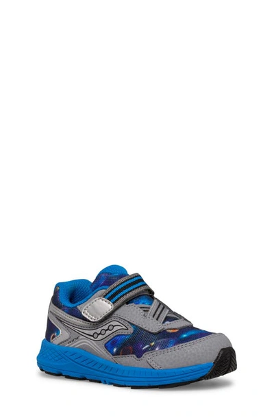 Saucony Kids' Ride 10 Jr. Sneaker In Grey/ Blue/ Space