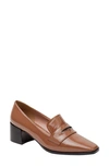 Linea Paolo Miramar Penny Loafer Pump In Cognac