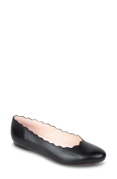 Patricia Green Palm Beach Scalloped Ballet Flat In Black