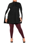 City Chic Anastasia Cape In Black