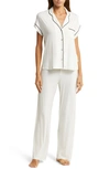 Ugg Aimee Short Sleeve Stretch Jersey Pajamas In Nimbus
