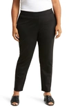 Eileen Fisher Petite Washable Stretch Crepe Slim Ankle Pants In Black