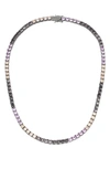 Kurt Geiger Tennis Collar Necklace In Metallic Multi