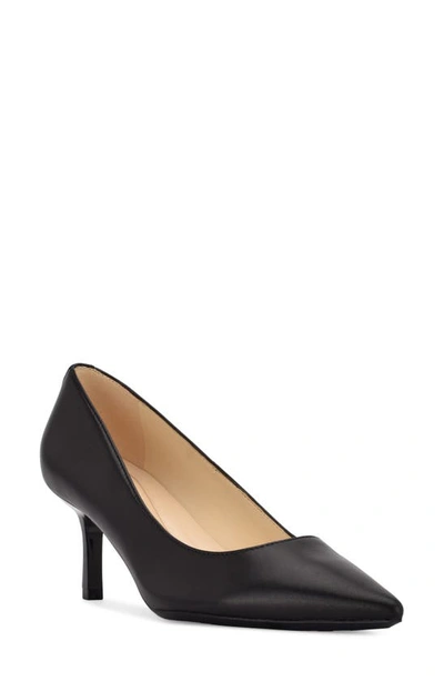 Nine West Kuna 9x9 Pointed Toe Pump In Black Leather