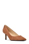 Nine West Kuna 9x9 Pointed Toe Pump In Cognac Suede