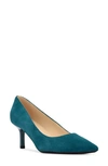 Nine West Kuna 9x9 Pointed Toe Pump In Teal Suede