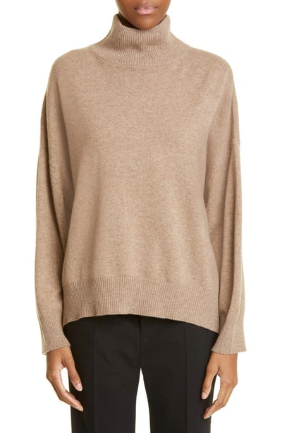 Loulou Studio Cashmere Turtleneck Sweater In Brown Melange