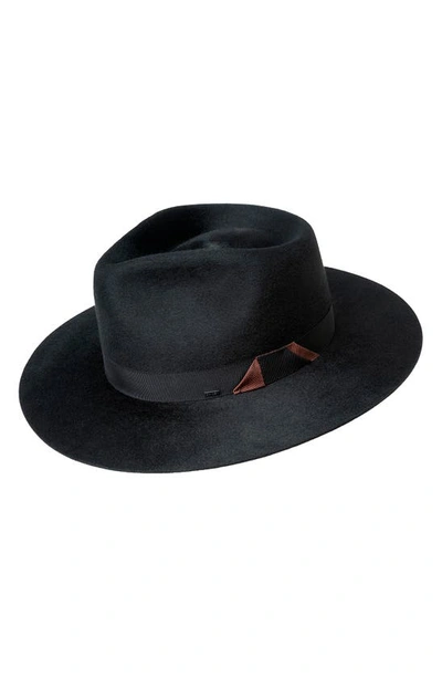 Bailey Trevel Wool Felt Fedora In Black