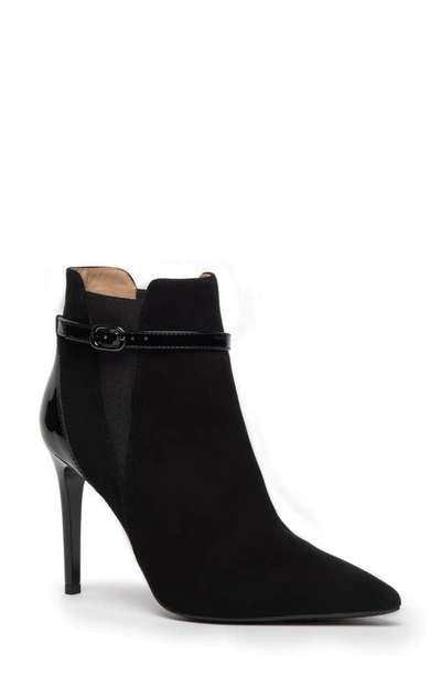 Nerogiardini Pointed Toe Buckle Bootie In Black