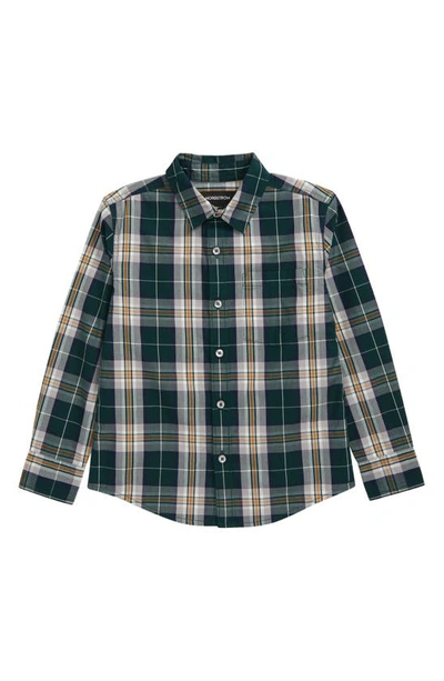 Nordstrom Kids' Poplin Button-up Shirt In Green Ponderosa Pop Plaid