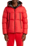 Moncler Montcla Water Repellent Down Jacket In Red