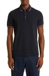 Moncler Ss Polo In Blue
