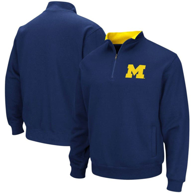 Colosseum Men's  Navy Michigan Wolverines Big And Tall Tortugas Quarter-zip Jacket