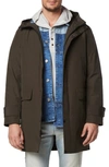 Andrew Marc Tucker Water Resistant Hooded Parka In Loden