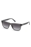 Guess 55mm Square Sunglasses In Grey/ Other / Gradient Smoke
