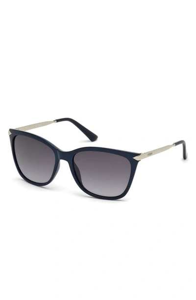 Guess 56mm Cat Eye Sunglasses In Black