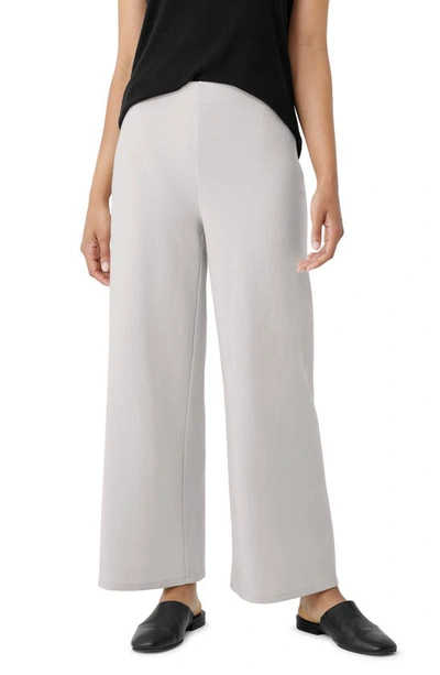 Eileen Fisher High Waist Wool Wide Leg Pants In Beige