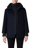 Akris Punto 2-in-1 Felted Wool Blend Car Coat In 079 Navy