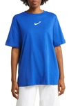 Nike Sportswear Boyfriend Swoosh Logo T-shirt In Blue