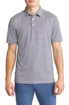 Mizzen + Main Versa Stripe Performance Golf Polo In Navy Light Blue Stripe