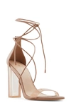Aldo Onardonia Ankle Tie Sandal In Bone