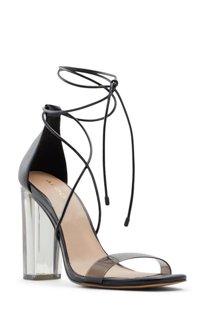Aldo Women's Onardonia Strappy Lace-up Block-heel Dress Sandal In Black
