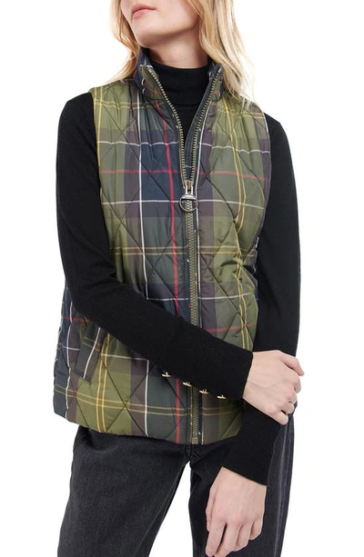 Barbour Women's Corry Liner Plaid Vest In Classic/ Olive