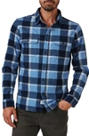 7 Diamonds Generation Stretch Plaid Button-up Shirt In Light Blue