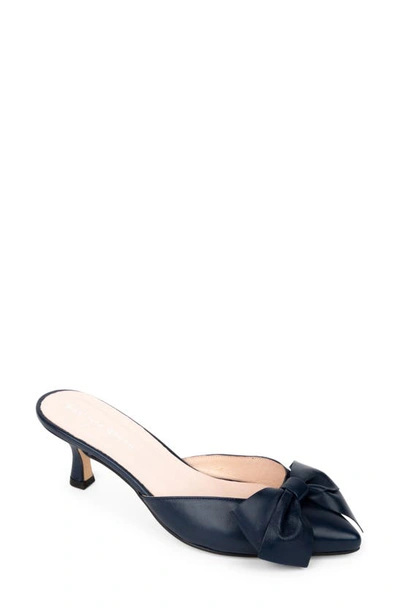 Patricia Green Malibu Kitten Heel Mule In Navy