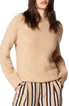 Equipment Seranon Wool Cable Sweater In Sesame