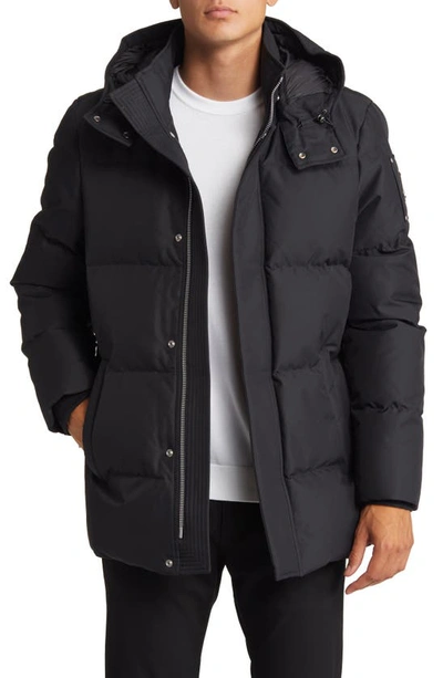 Moose Knuckles Mapleton Water Repellent Down Jacket In Black