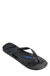 Havaianas Top Camo Flip Flop In Grey/ Black Camo