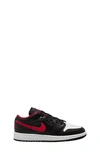 Jordan Kids' Nike Air  1 Low Sneaker In Black/ Fire Red