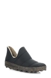Asportuguesas By Fly London Crus Quilted Slip-on Sneaker In Black Recycled Polyester
