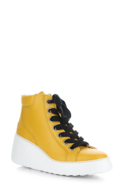 Fly London Dice Wedge Bootie In 002 Mustard Dublin