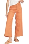 Billabong Free Fall Stretch Cotton Crop Wide Leg Pants In Desert Clay