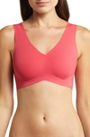 True & Co. True Body Lift V-neck Bralette In Raspberry