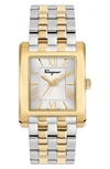 Ferragamo Men's Lace Yellow Gold & Stainless Steel Bracelet Watch In Two Tone  / Gold / Gold Tone / Silver / Yellow