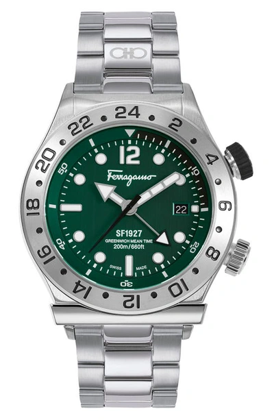 Ferragamo Men's 1927 Stainless Steel Bracelet Watch In Steel